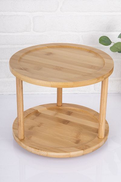 Home Bamboo and Stylish Rotating Stand - Presentation and Organizer
