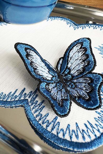 FLAWLESS HOME Set of 2 3D Butterfly Cocktail Napkins| Presentation Napkin| Coffee Side Napkin| Coaster
