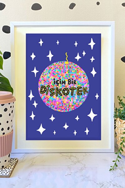 Hello Melody Design Εκτύπωση "DISCO" - Με λευκό πλαίσιο, τυπωμένο από τη συλλογή