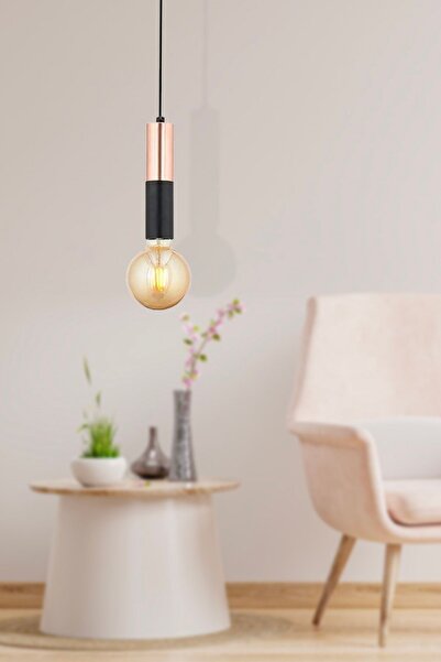 Apliqa Miranda Tekli Bakır Modern Sarkıt Mutfak Salon Sarkıt Avize