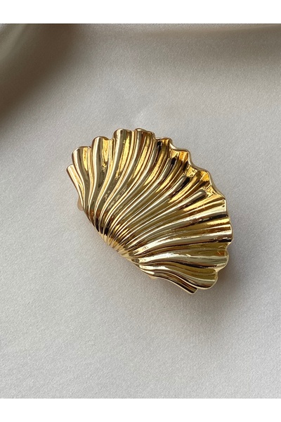 TwinsSis Store Kadın Metal Midye Deniz Kabuğu Mandal Toka 7cm