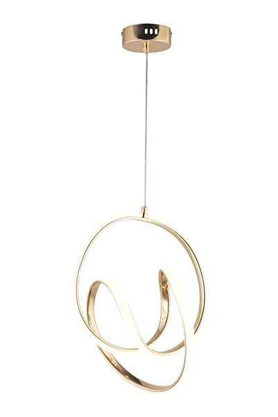 Apliqa Ruby Gold 3 Renkli 48 Watt Kristal Ledli Modern Oturma Odası Salon Sarkıt Avize