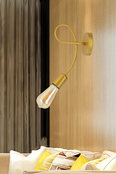 Apliqa Alegra Gold Wall Lamp Modern Sconce for Bedroom-Bedhead, Cafe, Restaurant