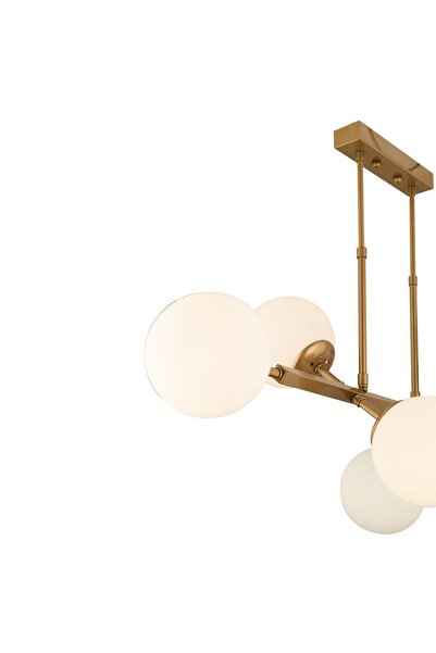 Apliqa Nazar 6Lı Eskitme Modern Tasarım Yemek Odası, Yatak Odası Salon Avize