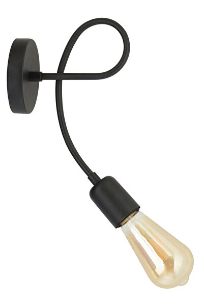 Apliqa Alegra Siyah Yatak Odası-Yatak başı,Cafe,Restoran için Duvar Lambası Modern Retro Aplik