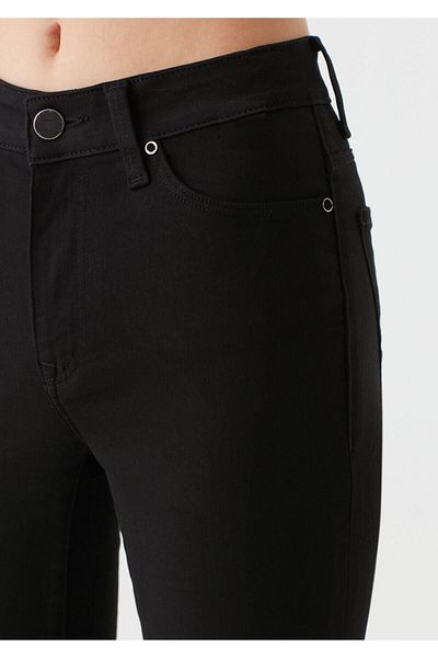 TRENDNATUREL Blugi negri cu talie înaltă Pantaloni skinny - Oferă-ți dimensiunile în funcție de tabelul dvs