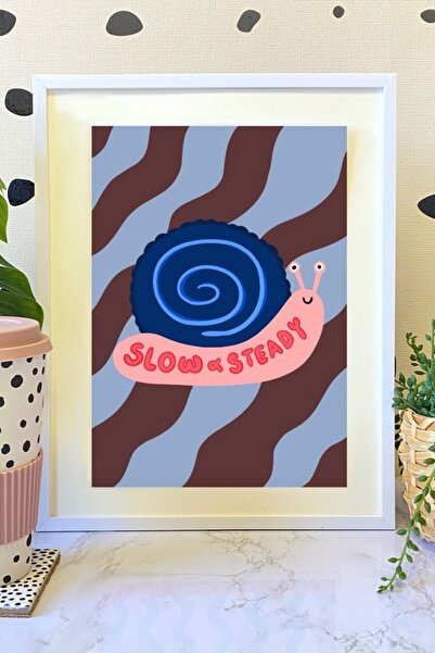 Hello Melody Design Εκτύπωση "SLOW" από την συλλογή έργων εκτύπωσης - Με λευκ...