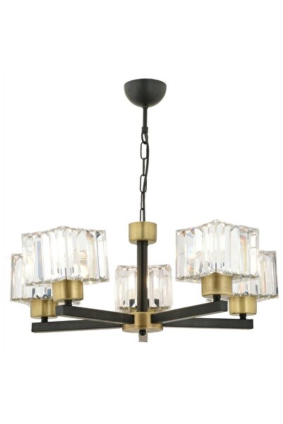 Apliqa Britney Eskitme 5 Li Kristalli Taşlı Modern Tasarım Kristal Salon Avize