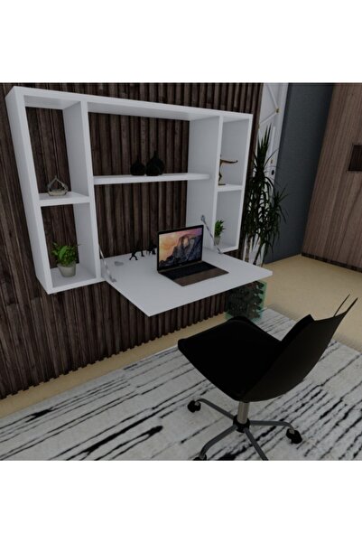 CZN AHŞAP Çalışma Masası Ve Dekoratif Kitaplık