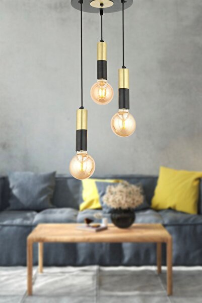 Apliqa Miranda 3Lü Sarkıt Eskitme Sarkıt Modern Genç Odası Mutfak Salon Sarkıt Avize