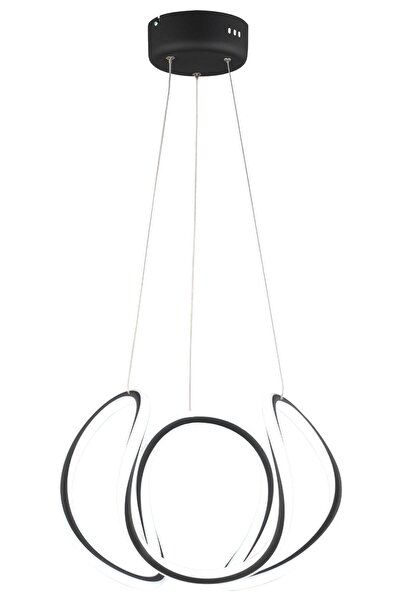 Apliqa Pietra Siyah Sarkıt 56 Watt Sarkıt 3 Renkli Ledli Modern Mutfak Banyo Led Salon Sarkıt Avize