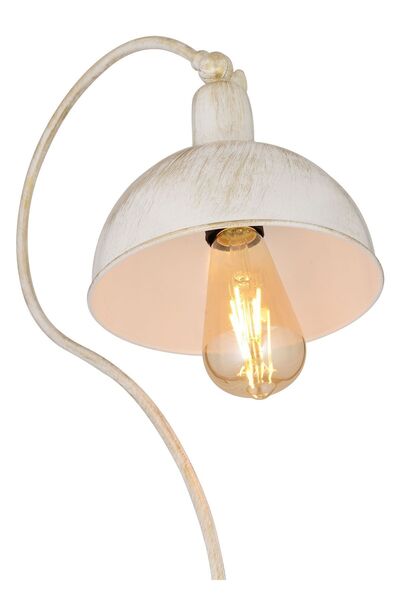 Apliqa Angora Beyaz Silme Dekoratif Tasarım Retro Modern Metal Lambader