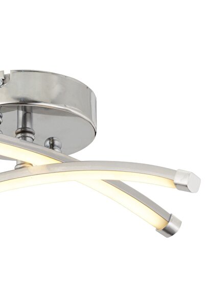Apliqa Dosse 2Li Krom 15 Watt Plafonyer 3 Renkli Ledli Modern Mutfak Banyo Led Salon Sarkıt Avize