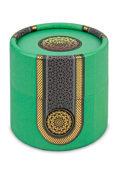 ihvanonline Special Gift Cylinder Storage Box for Mawlid, Wedding, Engagement, Wedding and Feasts - Green