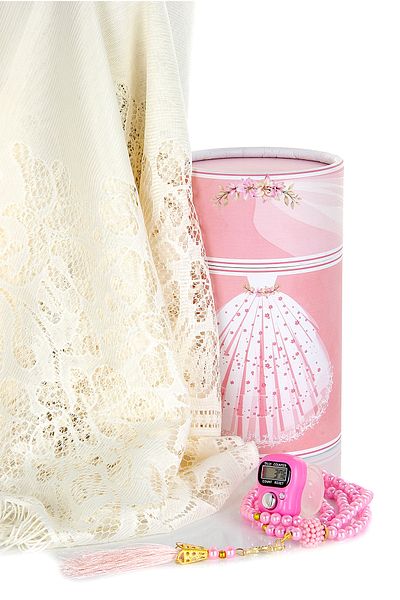 ihvanonline Custom Wedding Dress Patterned Cylinder Boxed Mevlid Gift Set