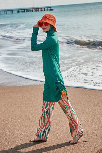 Marina Green Lycra Full Covered Hijab Swimsuit - M2493