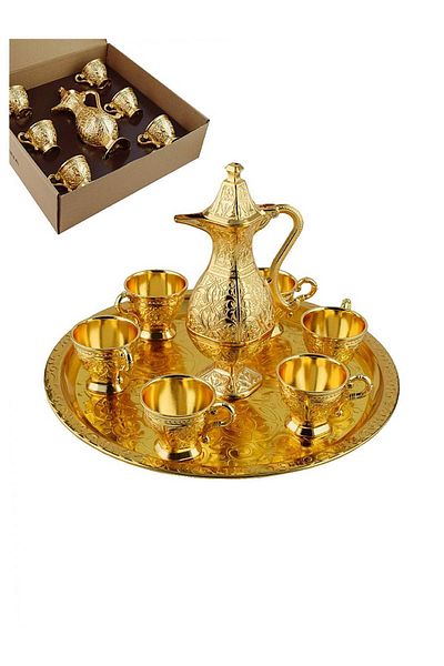 İhvan طقم زمزم لون ذهبي رخامي