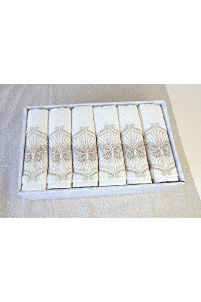 ihvan online Розкішний набір - 100% бавовняний набір з 6 рушників з каймою для весілля та весільного приданого