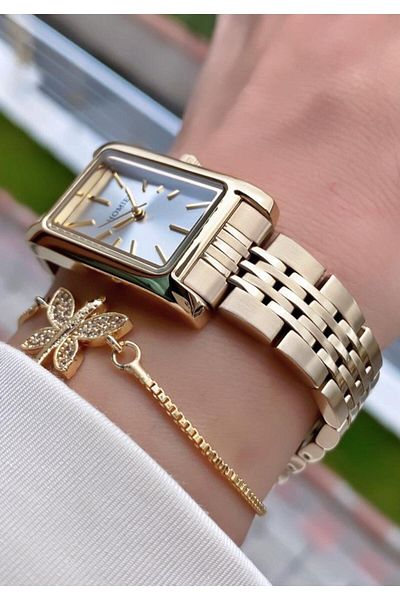 Homies Gold Colored Waterproof Women's Wristwatch - Bracelet 0850Hms 011282