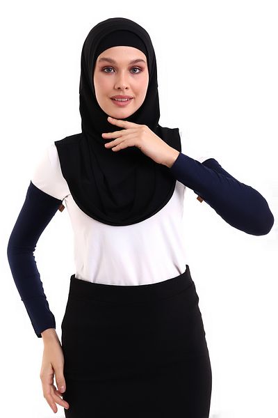 İhvan Μανίκι προσευχής Navy Blue Χρώμα