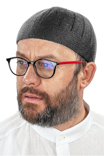 ihvanonline Плетена зимна вълнена шапка Orlon, обикновен дим