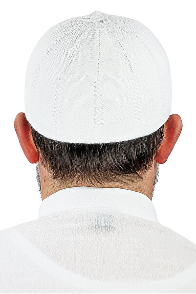 ihvan online Orlon Πλεκτό Χειμερινό Μάλλινο Μπανιέ Κρανίο Μπακλαβά Λευκό