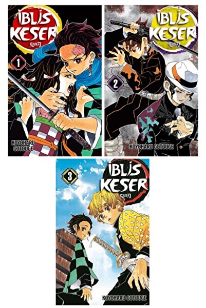 Gerekli Şeyler Yayıncılık Iblis Keser (demon Slayer) 1-2-3. Ciltler Manga Set...
