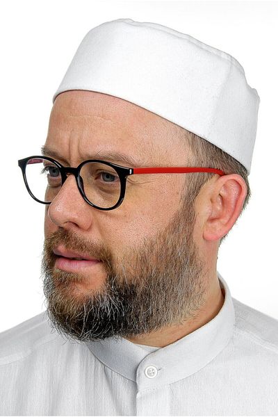 ihvanonline Domed Hard Mold Skullcap - White