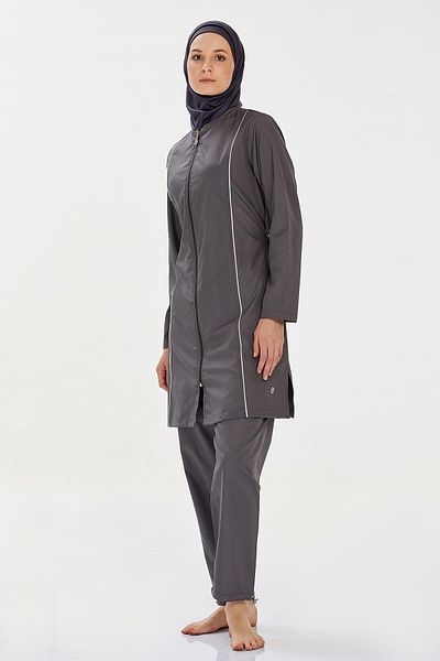 ROZAMAY 9075-24 Anthracite Beny Full Hijab Swimsuit