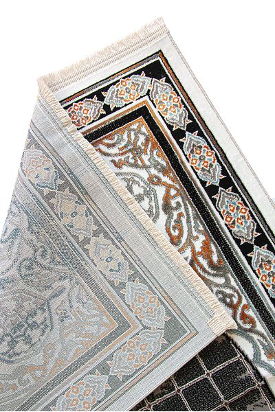 ihvanonline Brown Luxury Dowry Woven Prayer Rug Carpet Type