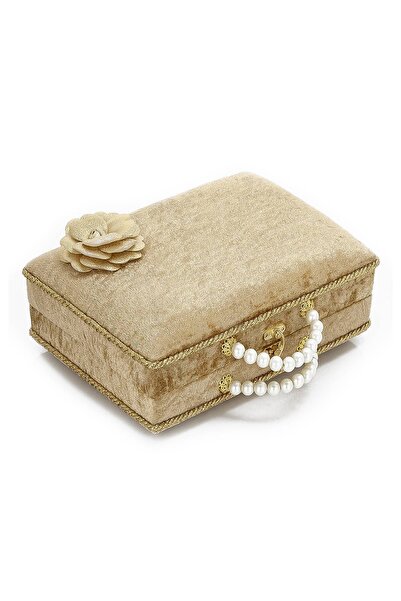 ihvan online Süngerli Kadife Kaplı Sandıklı Çanta Boy Inci Serisi Hediyelik K...