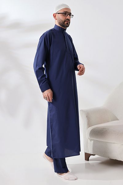 ihvanonline Ανδρική στολή Navy Blue Çınar Dagron - Σετ Hac Umre Fistan