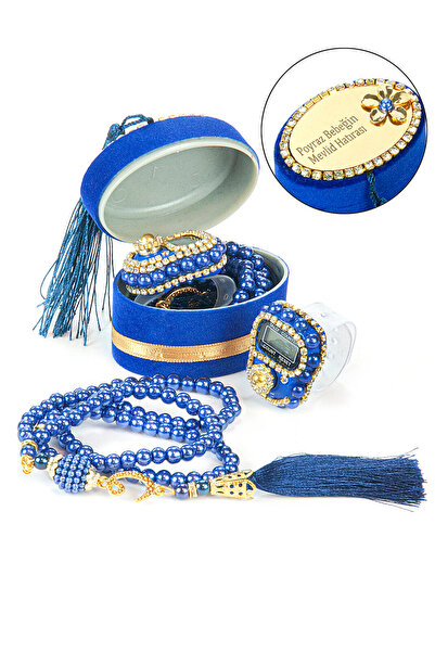 ihvan online 5 Adet Kadife Kutulu Zikirmatik ve İnci Tesbihli Mevlüt Hediye S...