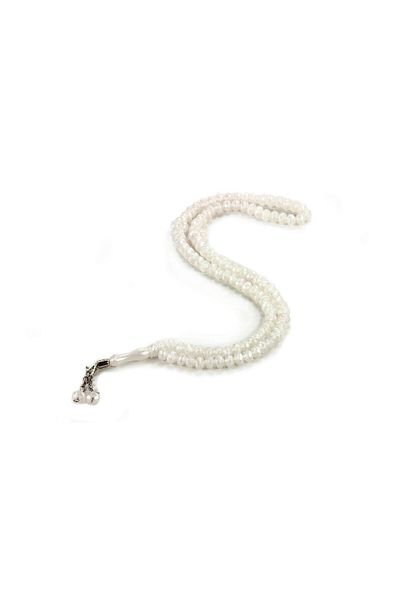 İhvan 99' Crystal Prayer Beads - Mevlüt Hajj Umrah, 10 Λευκά Δώρα