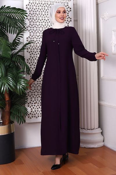 derin store Απλό δαμάσκηνο με κορδόνι με λαιμόκοψη Ferace 9229-22