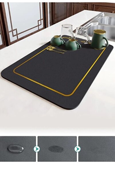 İndirimKap Sihirli Bulaşık Yıkama Matı | Kurulama Matı 40x50 Bulaşık Kurutma Matı Katlanabilir Tezgah Üstü Ped