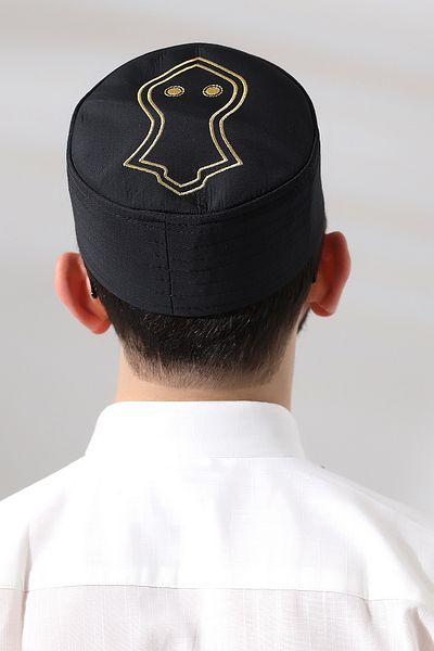 ihvanonline Sheriff Embroidered Black Quilted Prayer Skull