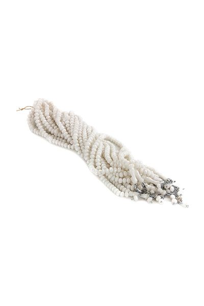 İhvan 99' Crystal Prayer Beads - Mevlüt Hajj Umrah, 10 Λευκά Δώρα