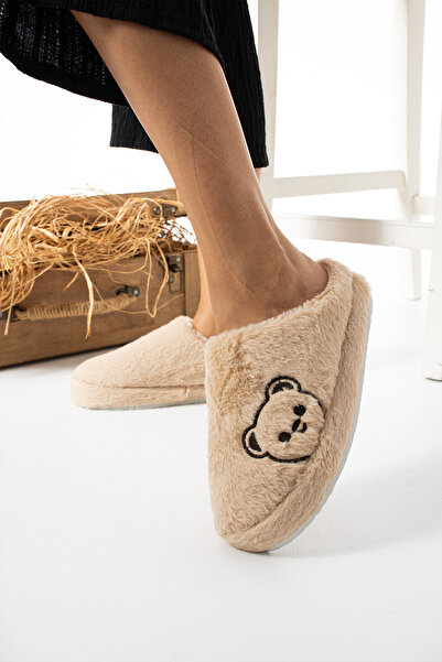 STOCON new Season Women's Plush Slippers - Dowry and Bundle Detailed, noiseless, Thick Sole