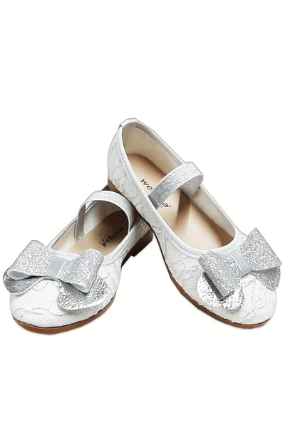 welissa White Ball Gowns Wedding Dress Bottom Girls' Ballerina Shoes