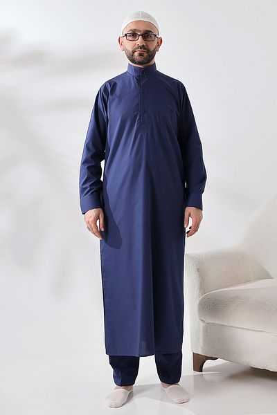 ihvanonline Ανδρική στολή Navy Blue Çınar Dagron - Σετ Hac Umre Fistan