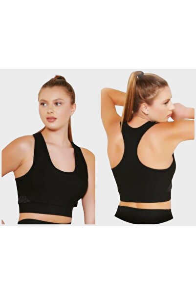 tusem butik homewear Чорний бюстгальтер з еластичною стрічкою та деталями з ч...