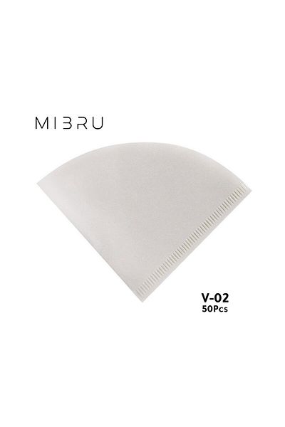 MIBRU Coffee paper filter v60 v02 50pcs white