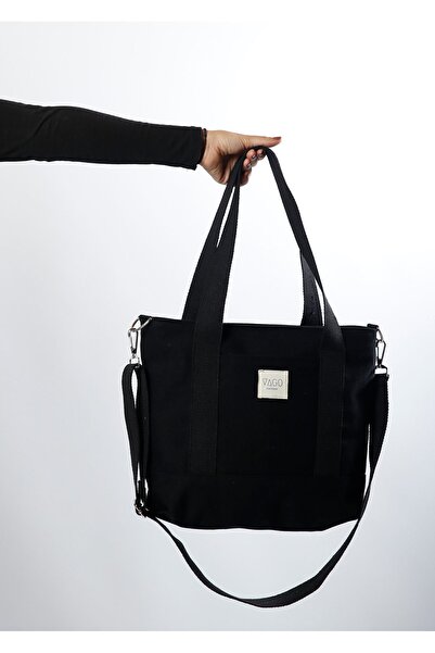 VAGO COLLECTION Fermuarlı Kanvas Çanta Crossbody