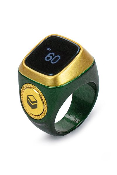 ihvanonline Azan Reading Digital Ring Prayer Beads Zikrmatik - Green