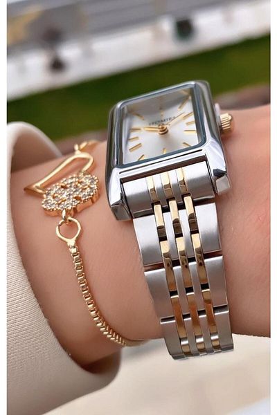 Homies Yellow Silver Color Waterproof Women's Wristwatch - Bracelet 0850Hms 011283