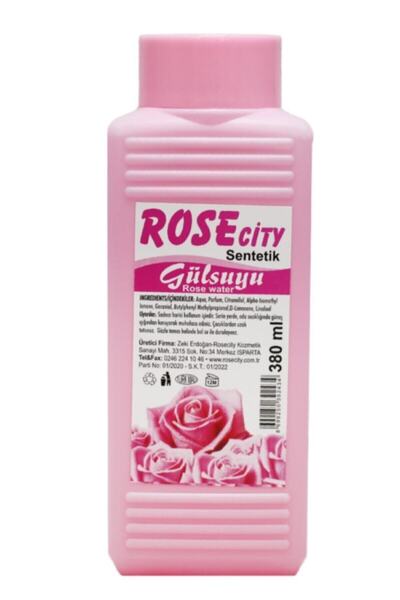 rosecity ROSE CİTY ISPARTA SENTETİK GÜL SUYU 380 Ml
