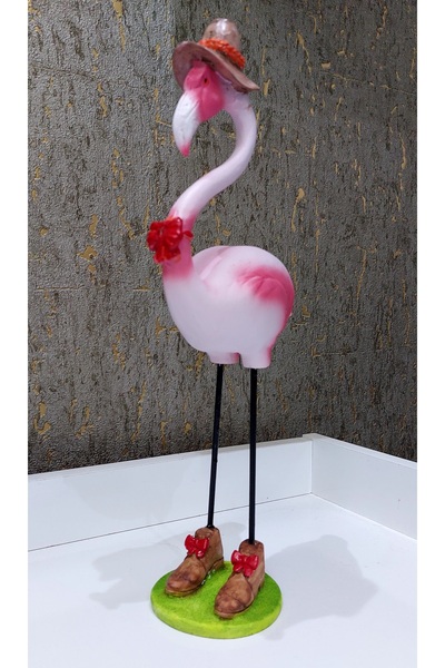 Gloriys Home & Decor Kırmızı kurdeleli kokoş flamingo