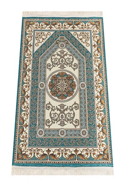 İhvan أحذية سجادة صلاة منقوشة باللون الأخضر
