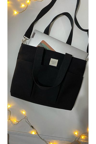 VAGO COLLECTION CANVAS LAPTOP SIZE ZIPPERED BAG